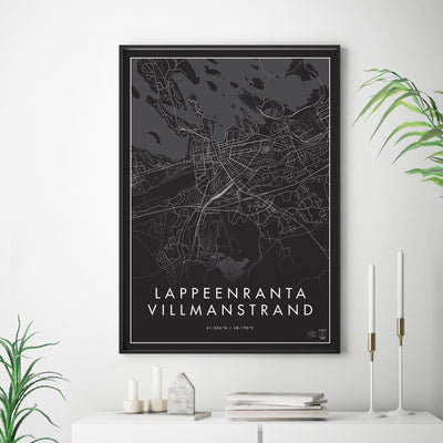 Minimalistinen Lappeenranta-Musta