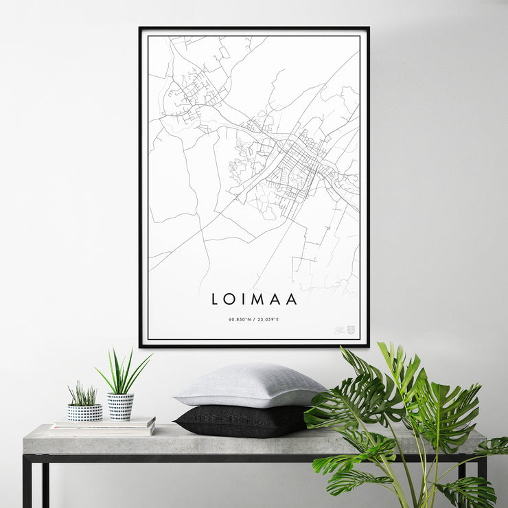 Minimalistinen Loimaa Kaupunkijuliste - Påster