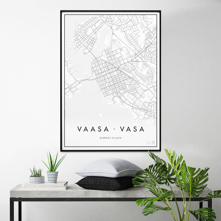 Minimalistinen Vaasa Kaupunkijuliste - Påster