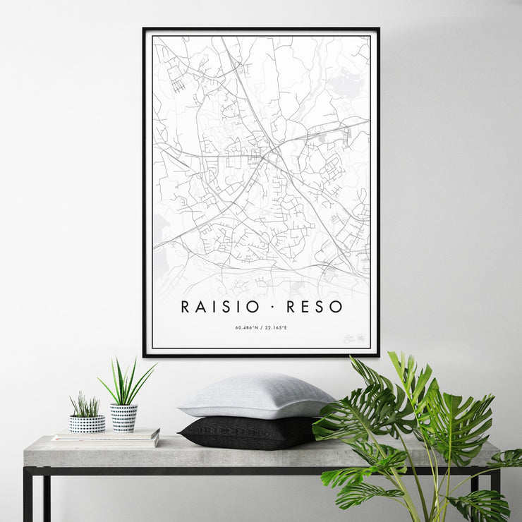 Minimalistinen Raisio Kaupunkijuliste - Påster