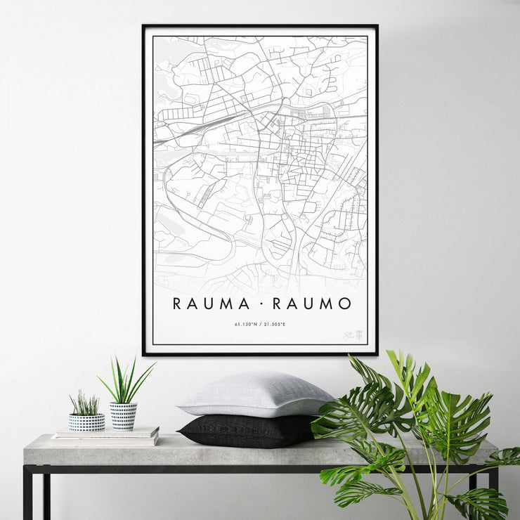 Minimalistinen Rauma Kaupunkijuliste - Påster