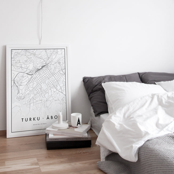 Minimalistinen Turku Kaupunkijuliste - Påster
